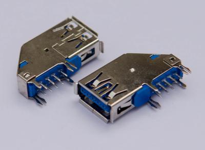 中国 High Speed Input Output Connectors Usb 3.0 Type A Connector 90° Dip Type 販売のため