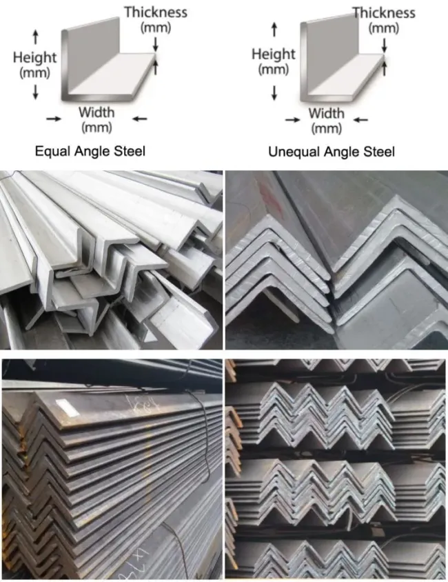 10*10mm-200*200mm Angle Bar Steel Q195 Q235 Equal L Shaped Angel Iron Profile Steel