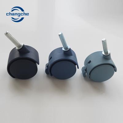 China Customized White Neoprene Threaded Stem Furniture Casters Wheel for sale