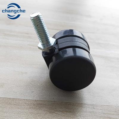 China 37mm Swivel Nylon Threaded Stem Furniture Casters Wheel For Office Chair for sale