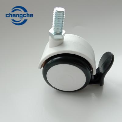 China Heavy Duty Retractable PU Caster Wheel For Hospital Bed Trolley for sale