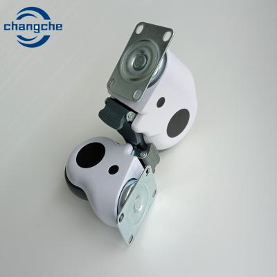 China El echador de goma de 6 pulgadas rueda los echadores dobles de la cama del reemplazo del disco con la cerradura en venta