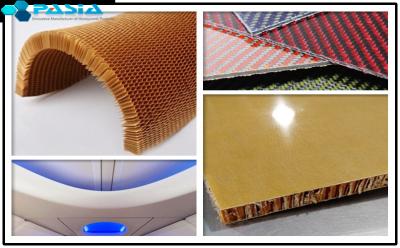 China Plain Weave Pattern Kevlar Honeycomb Sheets For Airplane Partition Wall for sale