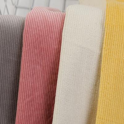 China Low MOQ Stretch Elasticity Wide Wale 14W Elastic Corduroy Cotton Fabric For Clothing for sale