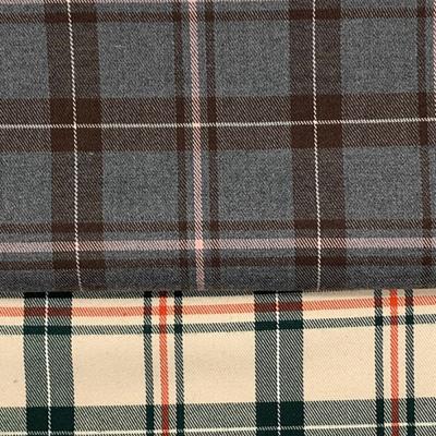 China 260GSM Polyester Rayon Blend TR  Trouser Pants Fabric Multi Check Plaid Twill Weave Gingham Woven Fabric for sale