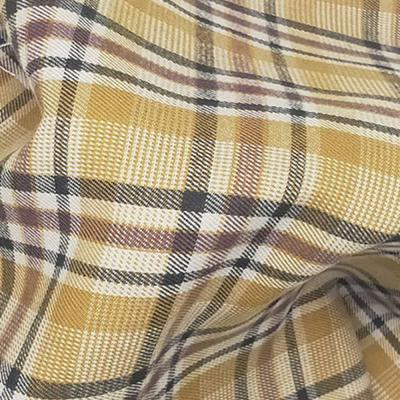 China Soft TR 350GSM Trouser Pants Fabric Stretch Twill Plaid Fabric for sale