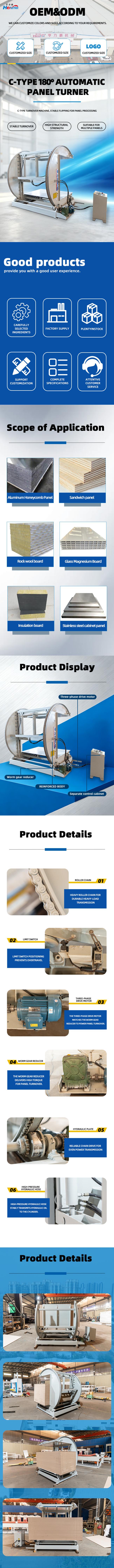 Cylindrical 180° Automatic Panel Turner