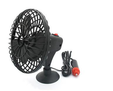 China Mini Black Plactic Vehicle Cooling Fans Dc 12v Portable 4 Inch With Adsorption for sale