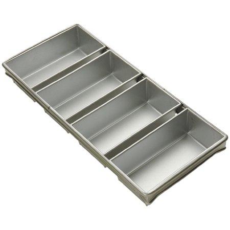 RK Bakeware China Foodservice NSF Commercial 9'' Pullman Loaf Pan / 4 Strap 5-5/8 By 3-1/8-Inch Bread Pan Set 0