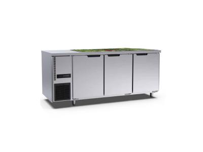 China 3 Door Commercial Upright Freezer 1800×700×800mm Stainless Steel For Bakery Hotel for sale