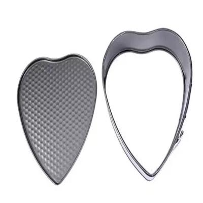 China Silver Black Heart Shaped Aluminum Molds Pan Foodservice NSF for sale