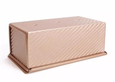 China Foodservice NSF Gold Nonstick Aluminum Loaf Pans Corrugated Loaf Pan Bread Tin for sale