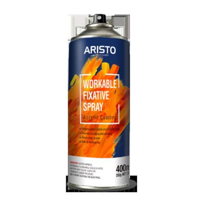 China Concentrated Nozzle Workable Fixative Spray Male Valve Aristo 400ml For Canvas for sale