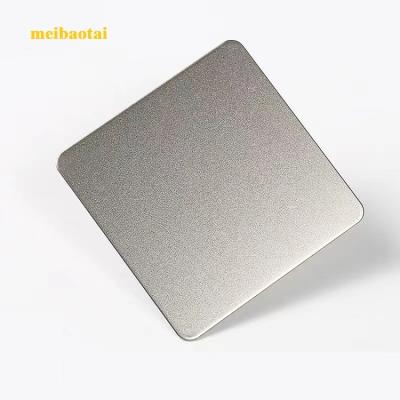 China SS201J2 0.65MM Silver Sandblast Stainless Steel Color Sheet Decoration Plate for sale