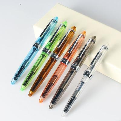 China Transparent Gold Powder Color Ink Fountain Pen for Writing Practice in Business Office for sale