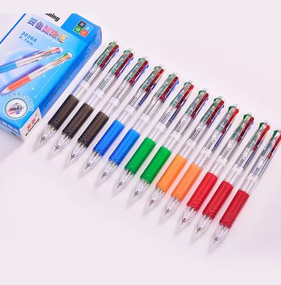 China OEM/ODM Acceptable 4 Color 0.7mm Plastic Transparent Shuttle Pens for Office Writing for sale