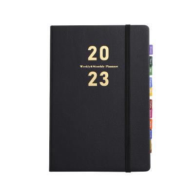 China Custom A5 Printed Pu Hardcover Notebook With Elastic Band For Business Customized Logo for sale