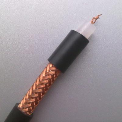 China 50 Ohm Cable RG213 Coaxial Cable With PVC Jacket   High Voltage Bare Copper Braided Cable for sale