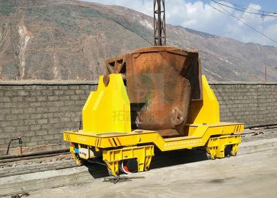 China Steel Plant Heavy Duty Ladle Transport Trolley On Rails For Molten Steel Handling for sale