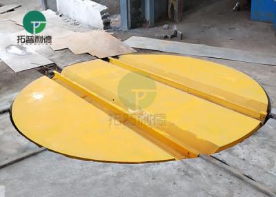 China Dia 10m motorized rail turntable mounted on circle rails to ferry rail flat cart for sale