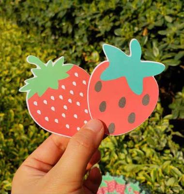 China Printing Waterproof Kiss Cut Stickers Cute Strawberry Fruit Packaging Label for sale