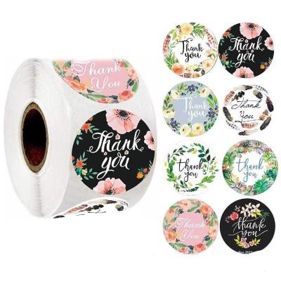 China OEM Polyester Flower Wedding Thank You Stickers Bridal Shower Gift Tag for sale