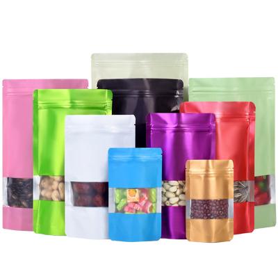 China Colorful Zipper Aluminium Foil Stand Up Pouch Metalized Polyester Pouches for sale