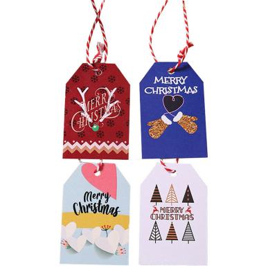 China CMYK Hanging Chocolate Gift Tag PVC Christmas Cookie Tags For Pastry Dessert Packaging for sale