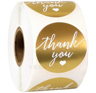 China ODM Bopp Golden Logo Thank You Stickers For Small Business for sale