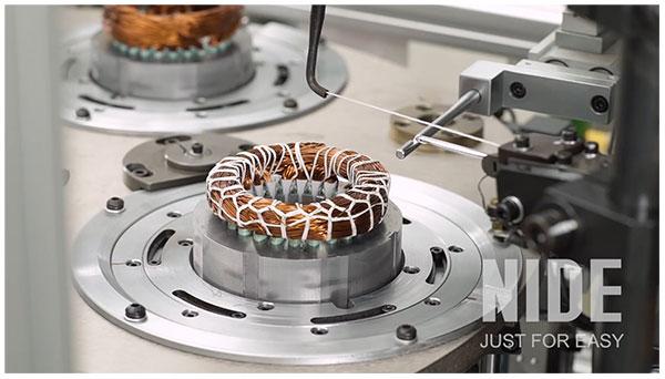 Full automatic Induction Motor Stator Wire Lace Machine production assembly line-1