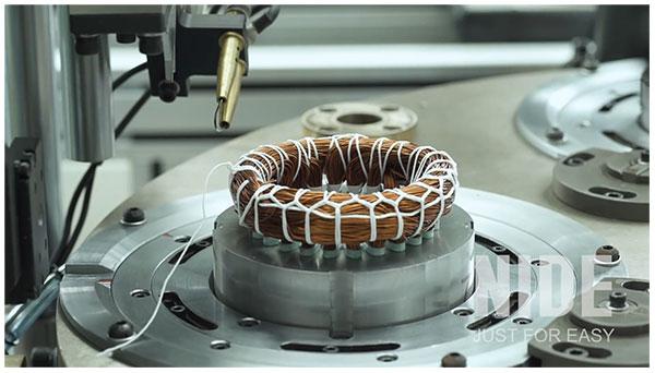 Full automatic Induction Motor Stator Wire Lace Machine production assembly line-4