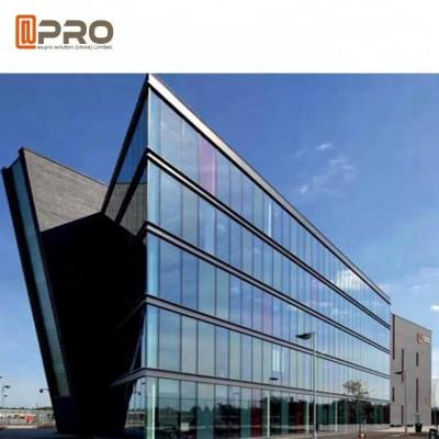 China Heat Insulation Facade Glass Curtain Wall For Commercial Building Spider Curtain Wall Glass en venta