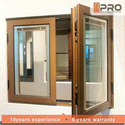 China Wind Proof Aluminum Casement Windows Customized Size Safety Window Grill Design FRENCH ALUMINUM CASEMENT WINDOW for sale