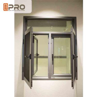 China Air Proof Aluminum Casement Windows With Security Screen Customized Color casement window philippine Casement wood for sale