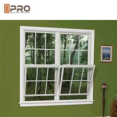China Air Proof Horizontal Sash Window , Grill Design Aluminum Double Hung Windows for sale