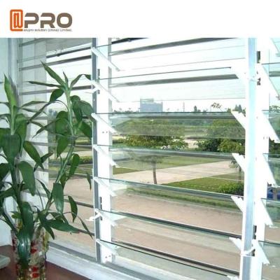 China Adjustable Ventilation Tempered Glass Jalousie Louvre Windows High Security for sale