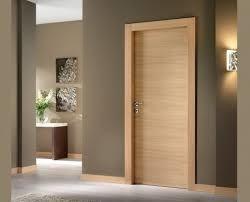 China Simple Plywood Flush Panel Wooden MDF Interior Doors For Hotel Break Resistance for sale