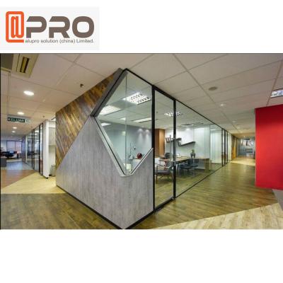 China Aluminium Frosted Glass Office Partition Board Etched Glass Office Partition for sale