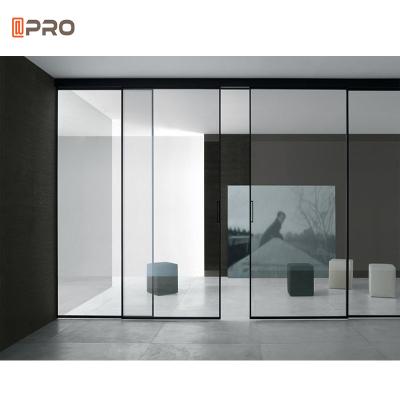 China Sistema silencioso interior de cristal de aluminio de las puertas del bolsillo de desplazamiento en venta