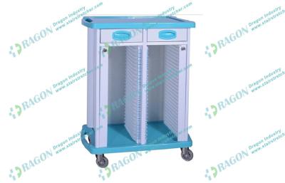 China Plastic and Steel Hospital Furnitures for 25 Layers Case History Trolley for sale