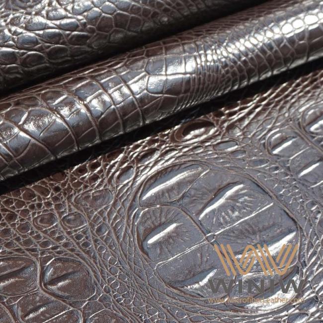 1.6 mm Crocodile Vegan Leather Fabric for handbag Bags Vegan Leather