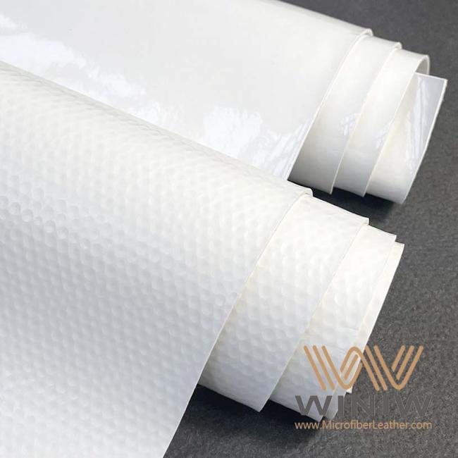 Water-Resistant White Faux Suede Leather For Football