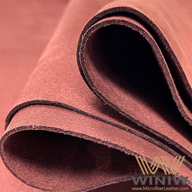 Chocolate Color Faux Suede Microfiber Leather for Horse Saddles