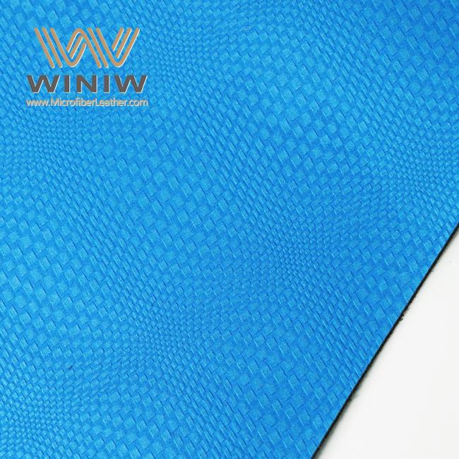 0.8mm Blue Micro PU Upper Material Vegan Leather In Shoes Making