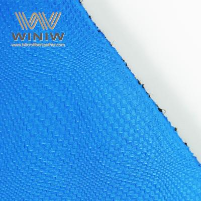 China 1.4mm Thick Blue Retro PU Leather Micro Shoes Upper Making Leather for sale