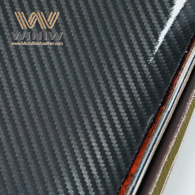 Black Micro Fiber PU Automotive Leather Fabric Upholstery Leather Material