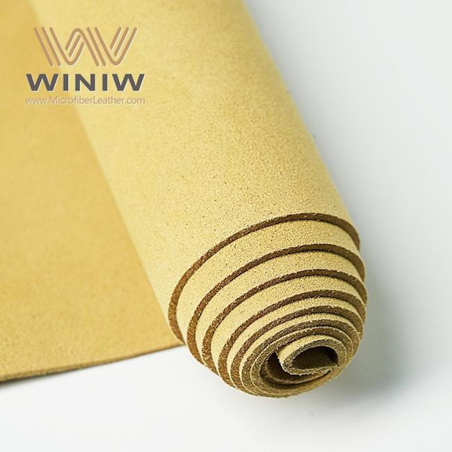 Yellow Microsuede Alcantara Synthetic Ultrasuede Leather Sofa Covering Material