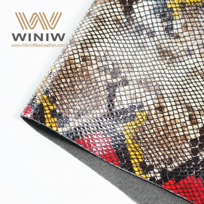 Abrasion Resistant Micro PU Leather Faux Leather Vegan Upper Fabric In Bags