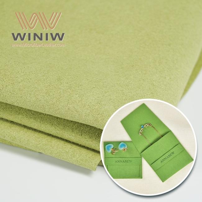 0.6mm Micro Vegan Suede Leather Fabric PU Synthetic Leather For Making Show Cases