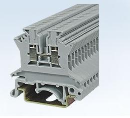 China Low Contact Resistance Din Rail Terminal Blocks Voltage 300-500V 6.2/26/1.5mm for sale